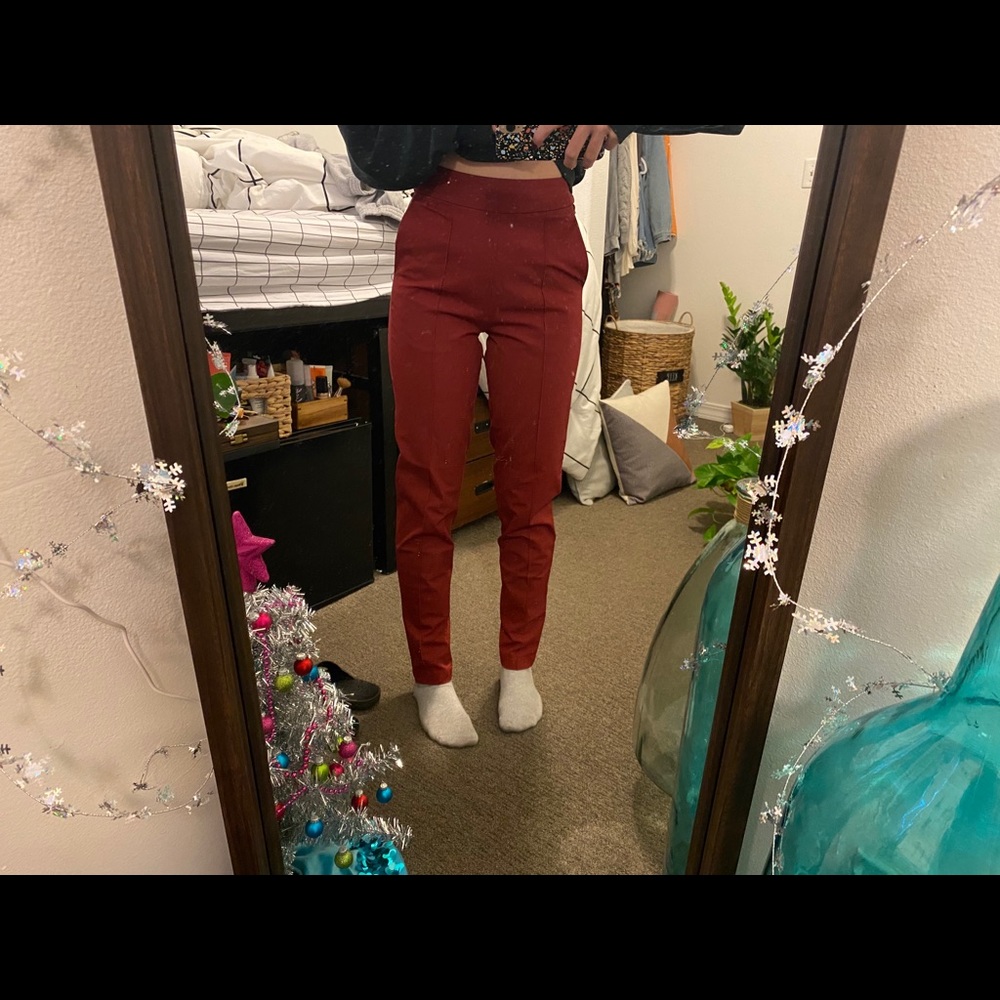 Red Lululemon Nai Trousers